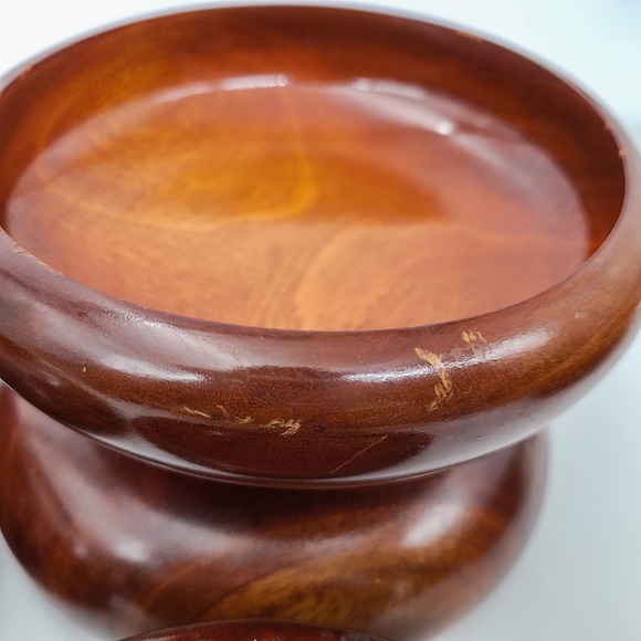 Mahogany Wooden Salad Bowl Spoon Set, Brown, Haiti - Picture 6 of 9